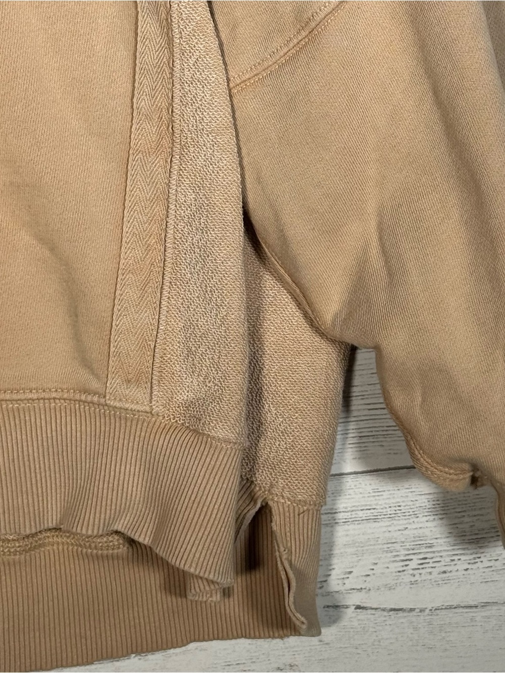 Aerie Keep It Light Tan Crewneck Tunic Sweatshirt Size Large Oversized - Picture 5 of 6